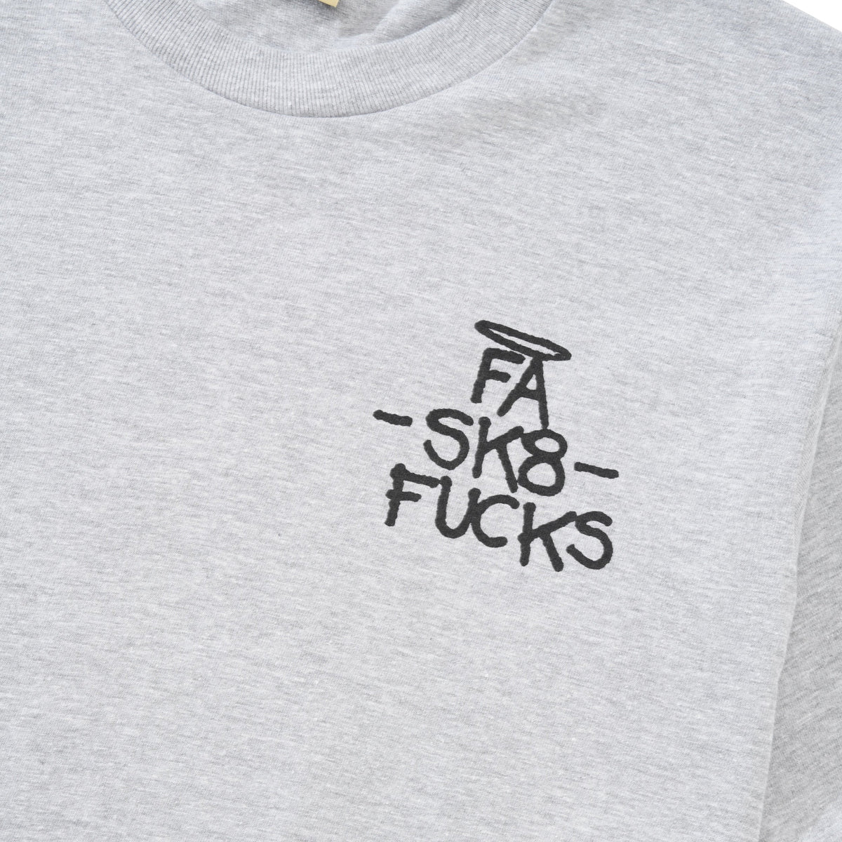 SK8 Fucks Tee, Grey Heather