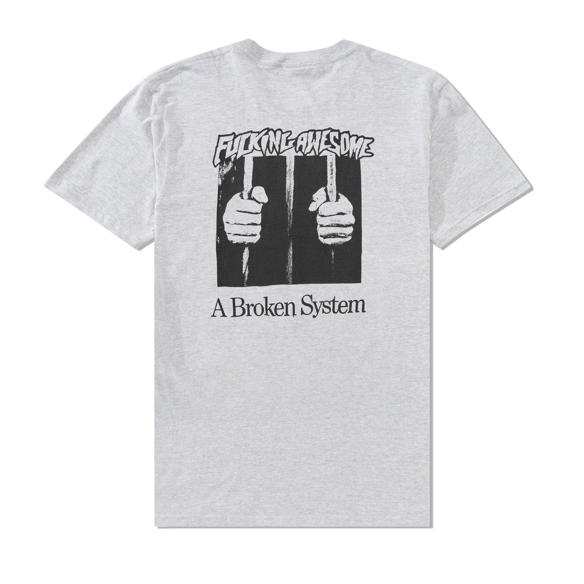 A Broken System Tee, Heather Grey