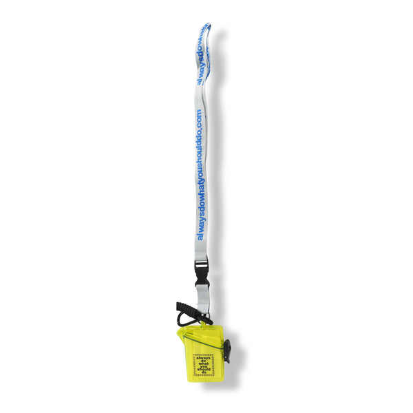 Always Do What You Should Do Lanyard Case, Clear Yellow