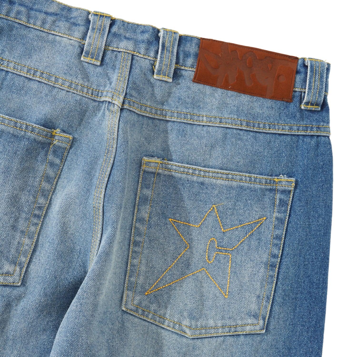 C-Star Stitch Denim Jeans, Fade Blue