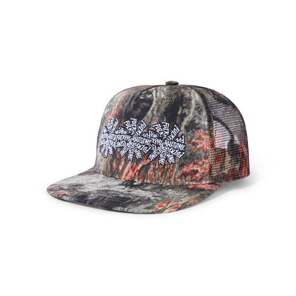 Fucking Awesome Three Spiral Trucker Hat, Camo