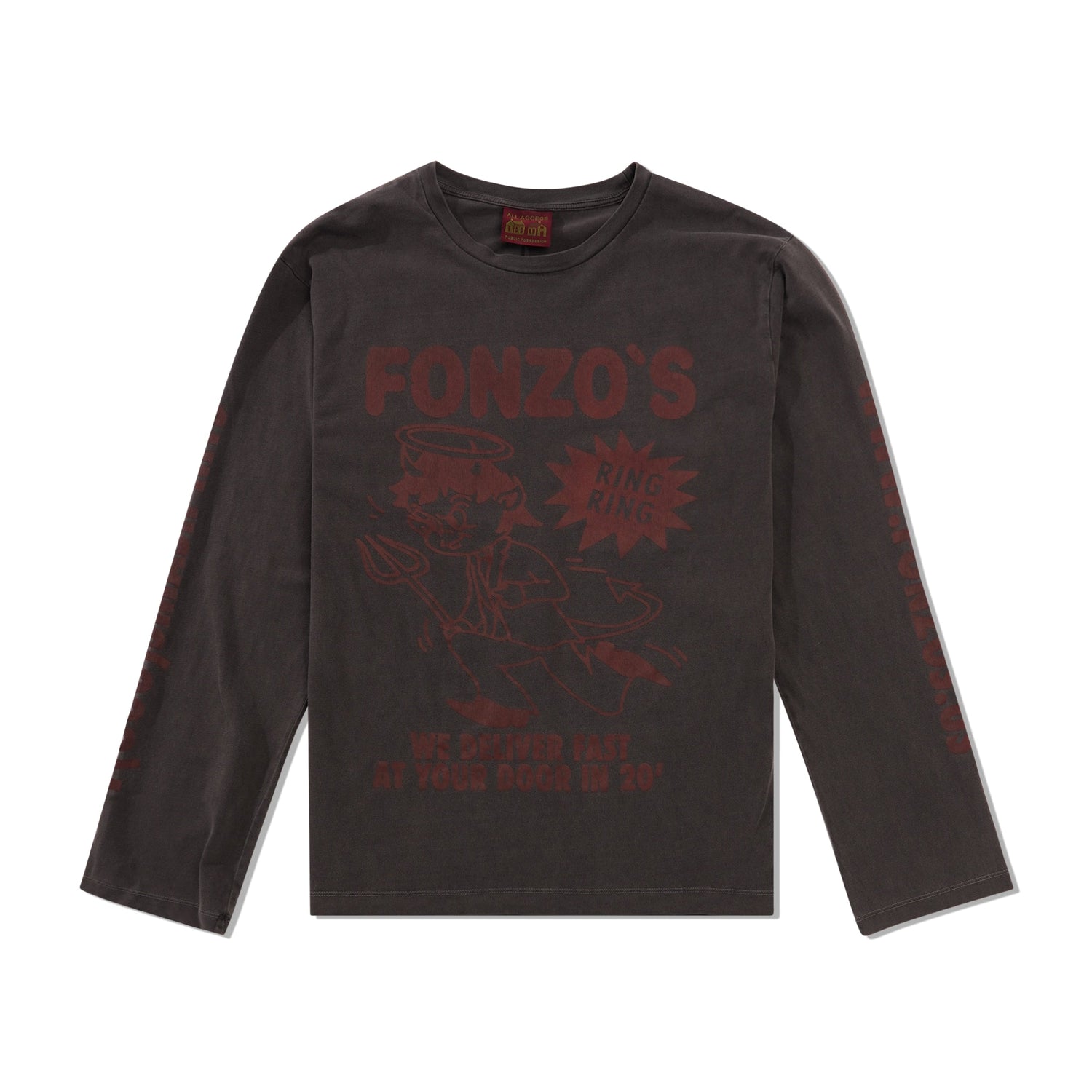 Fonzo's L/S Tee, Charcoal
