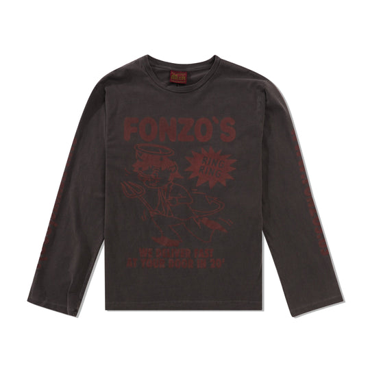 Fonzo's L/S Tee, Charcoal