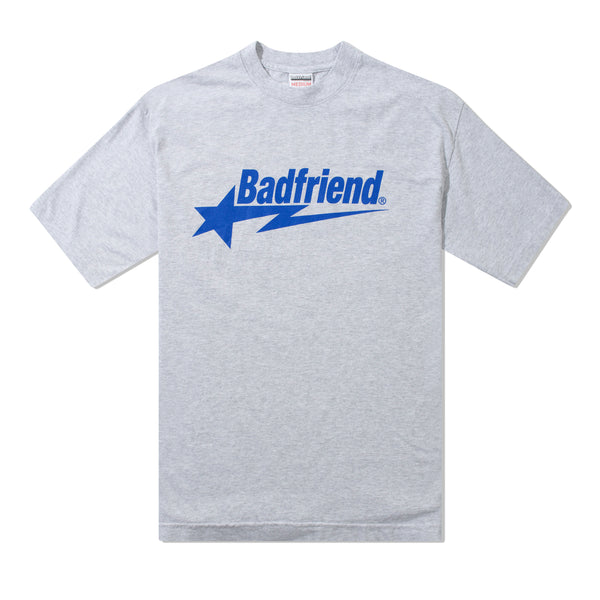 badfriend Star Logo Tee, Heather Grey