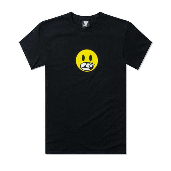 Limosine Happy Face Tee, Black