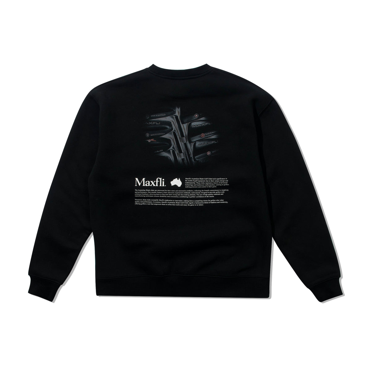 Maxfli Aussie Blade Crewneck, Black