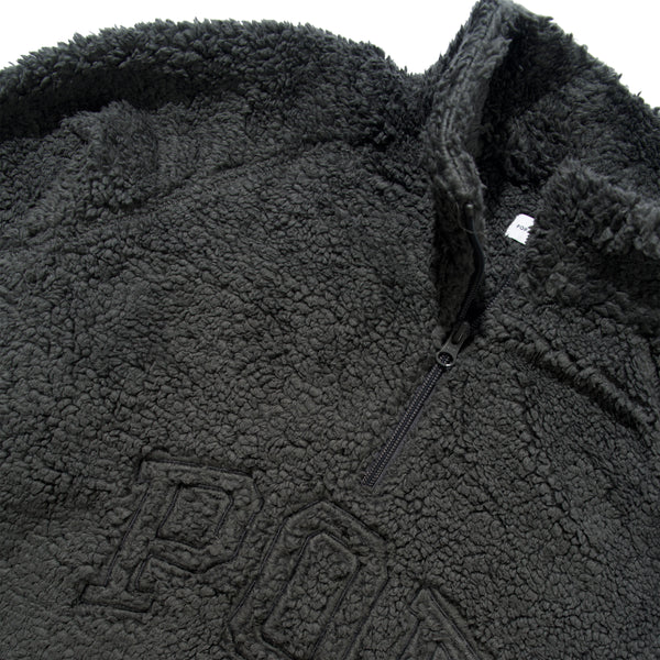 POP Trading Company Arch Halfzip Fleece Sweat, Charcoal
