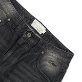 Relaxed Denim Jeans, Sandblasted Black