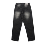 Relaxed Denim Jeans, Sandblasted Black