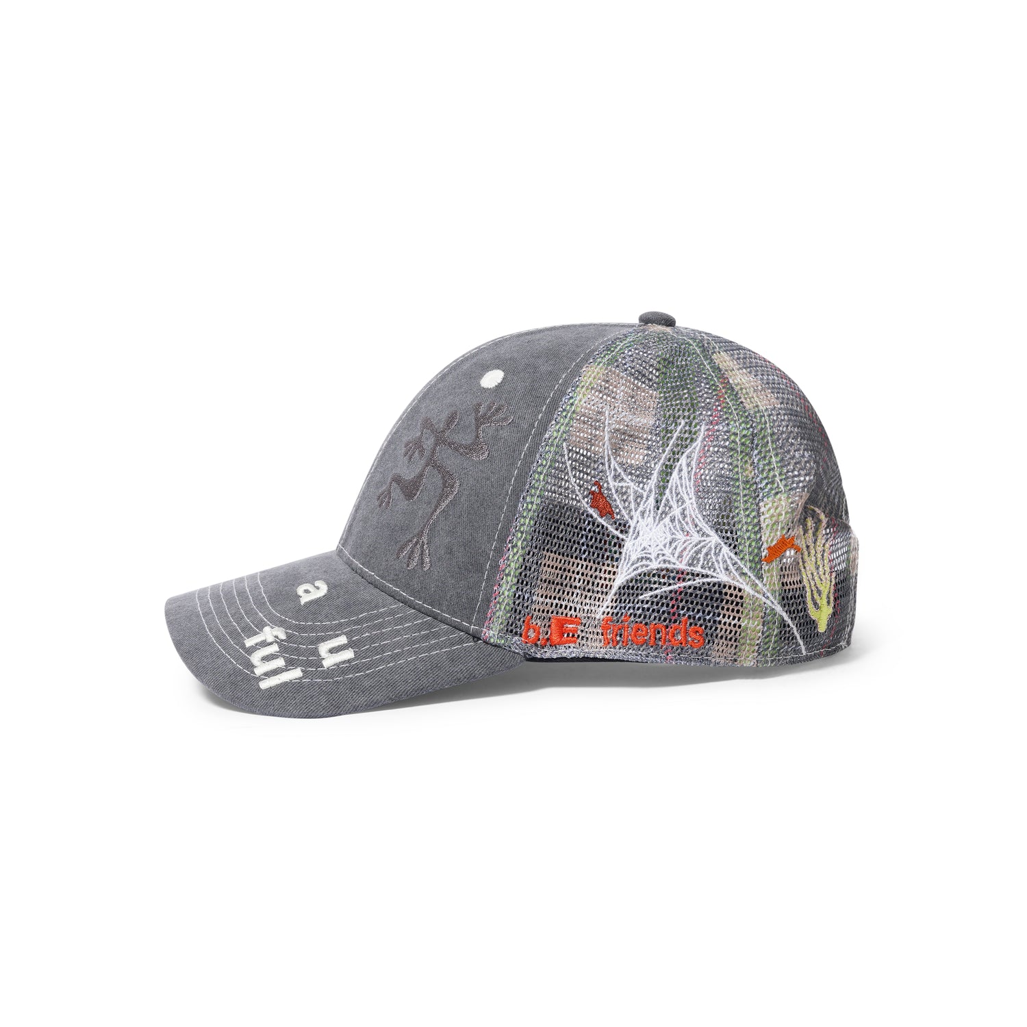 Biyu Hat, Washed Black / Army Camo