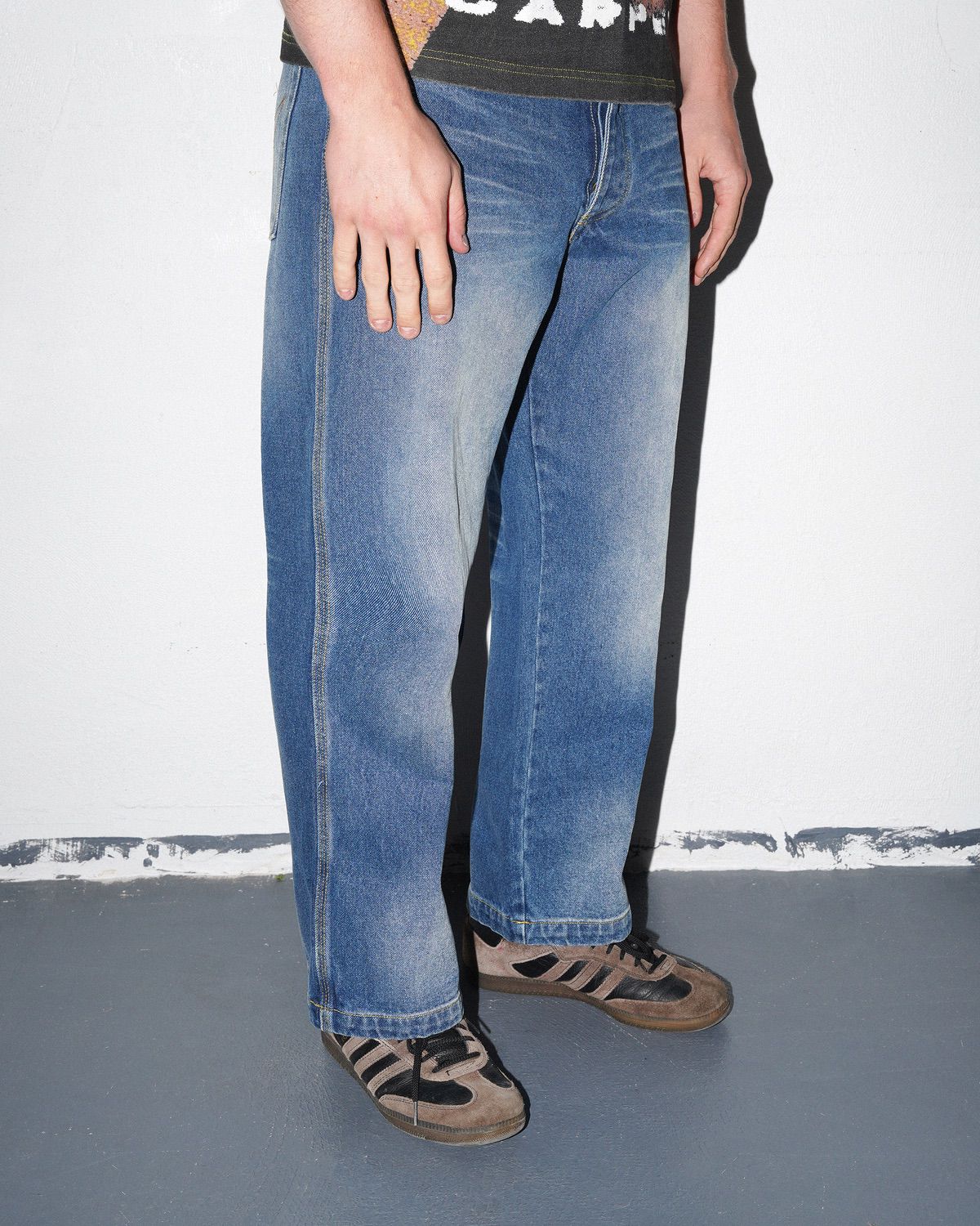 C-Star Stitch Denim Jeans, Fade Blue