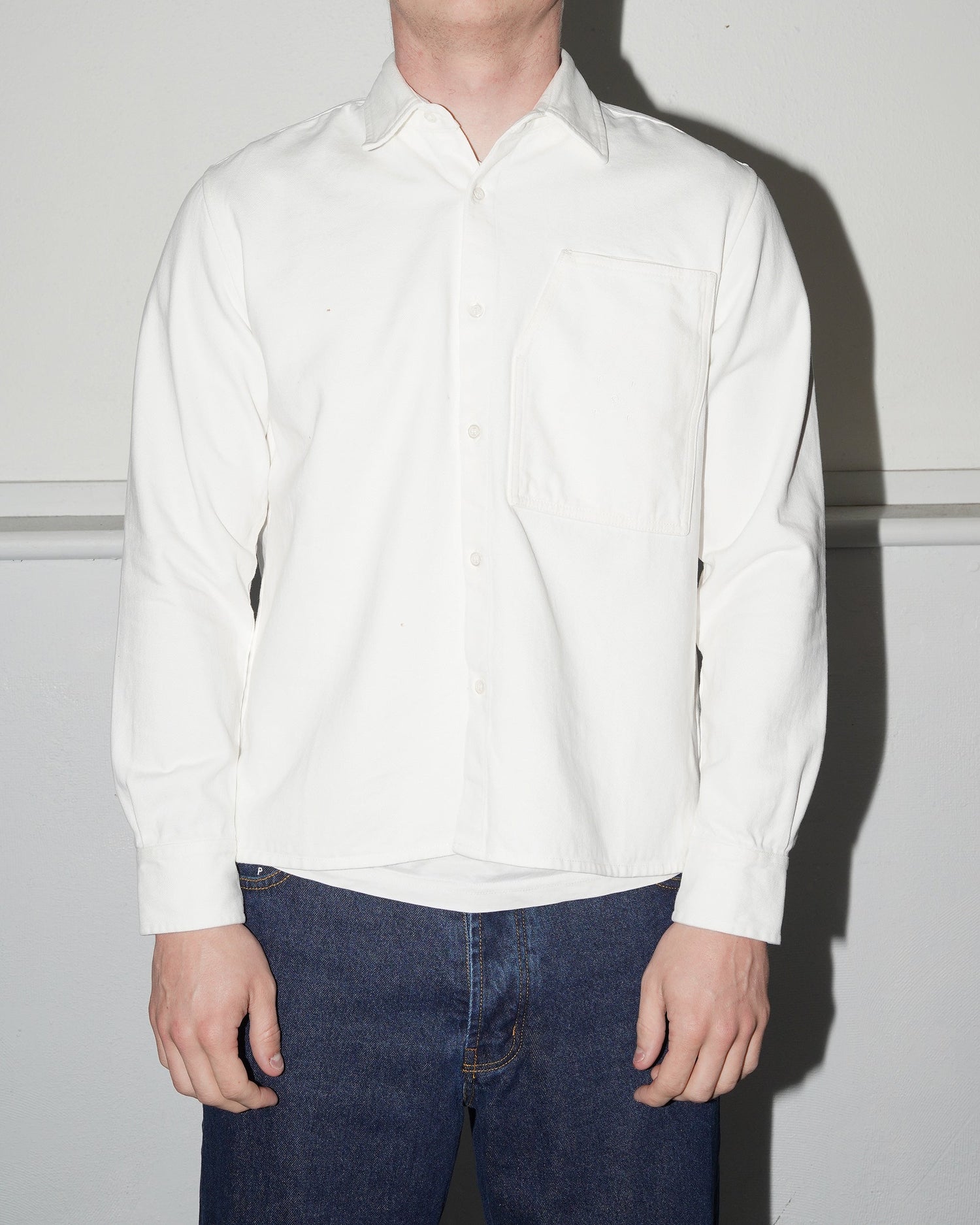 Button Overshirt, Off White