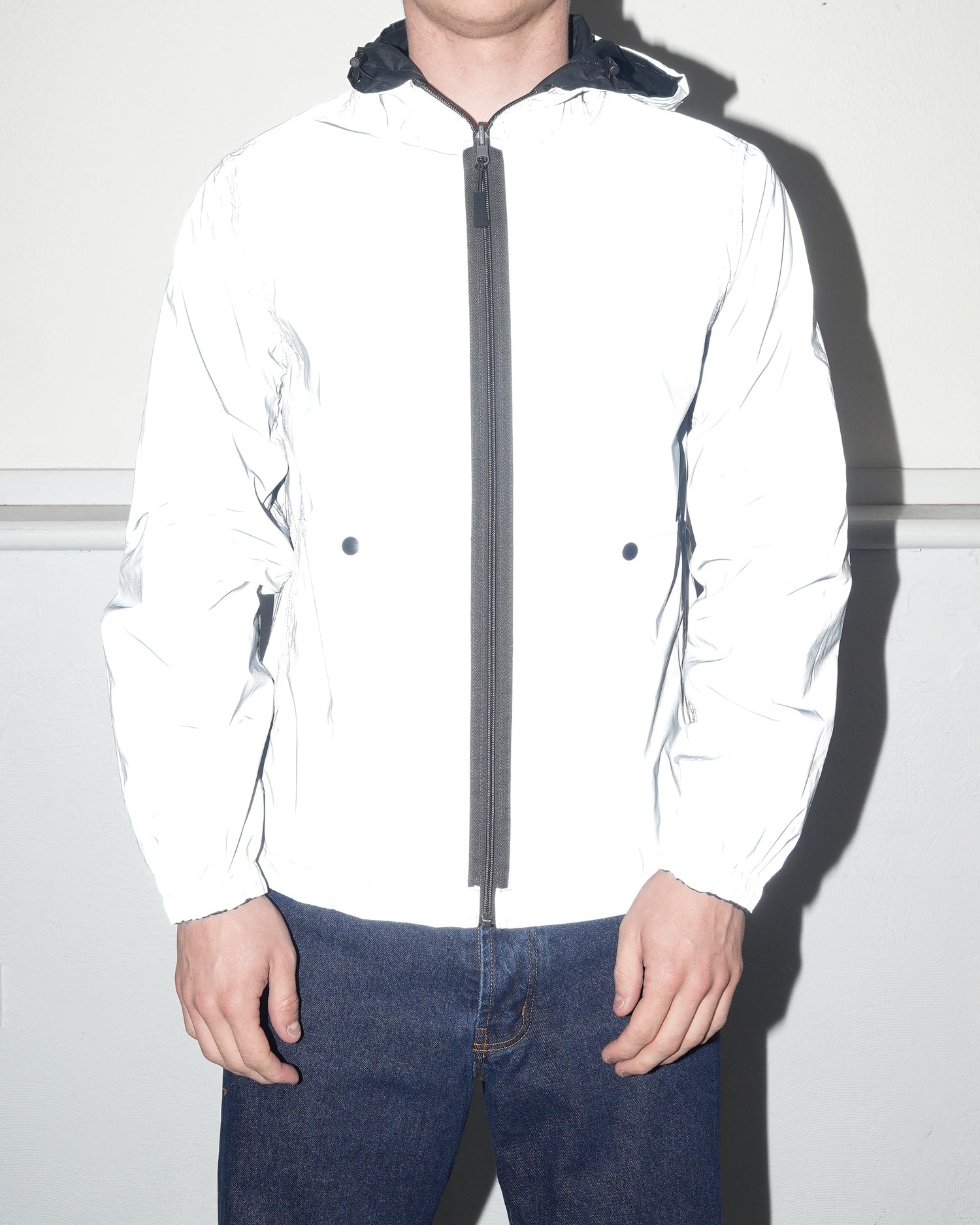 Reversible Tech Jacket, Anthracite / Reflective