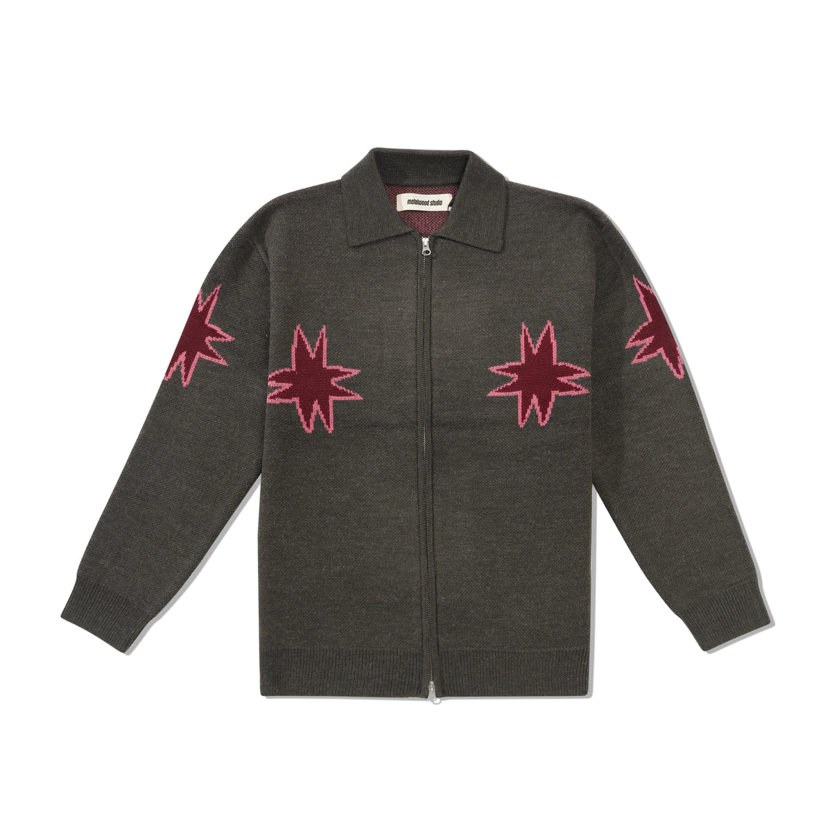 Kiki Zip Knit L/S Polo, Graphite