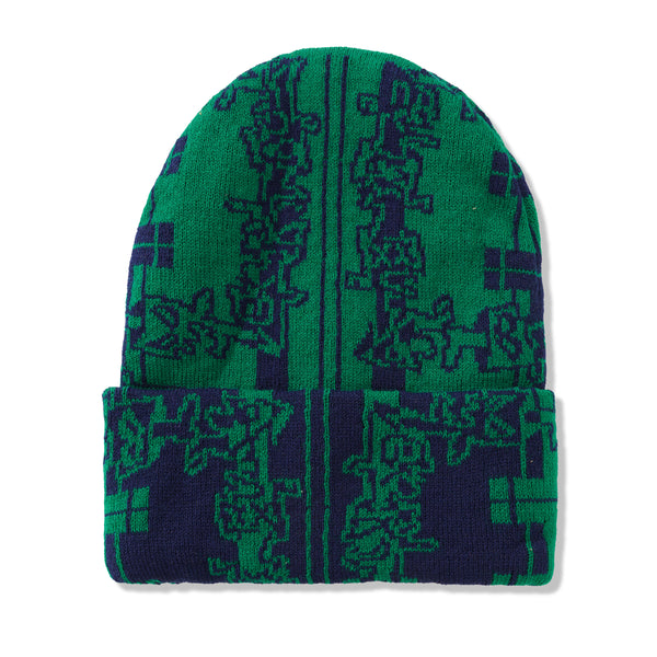 Slinky Reversible Beanie, Navy / Green