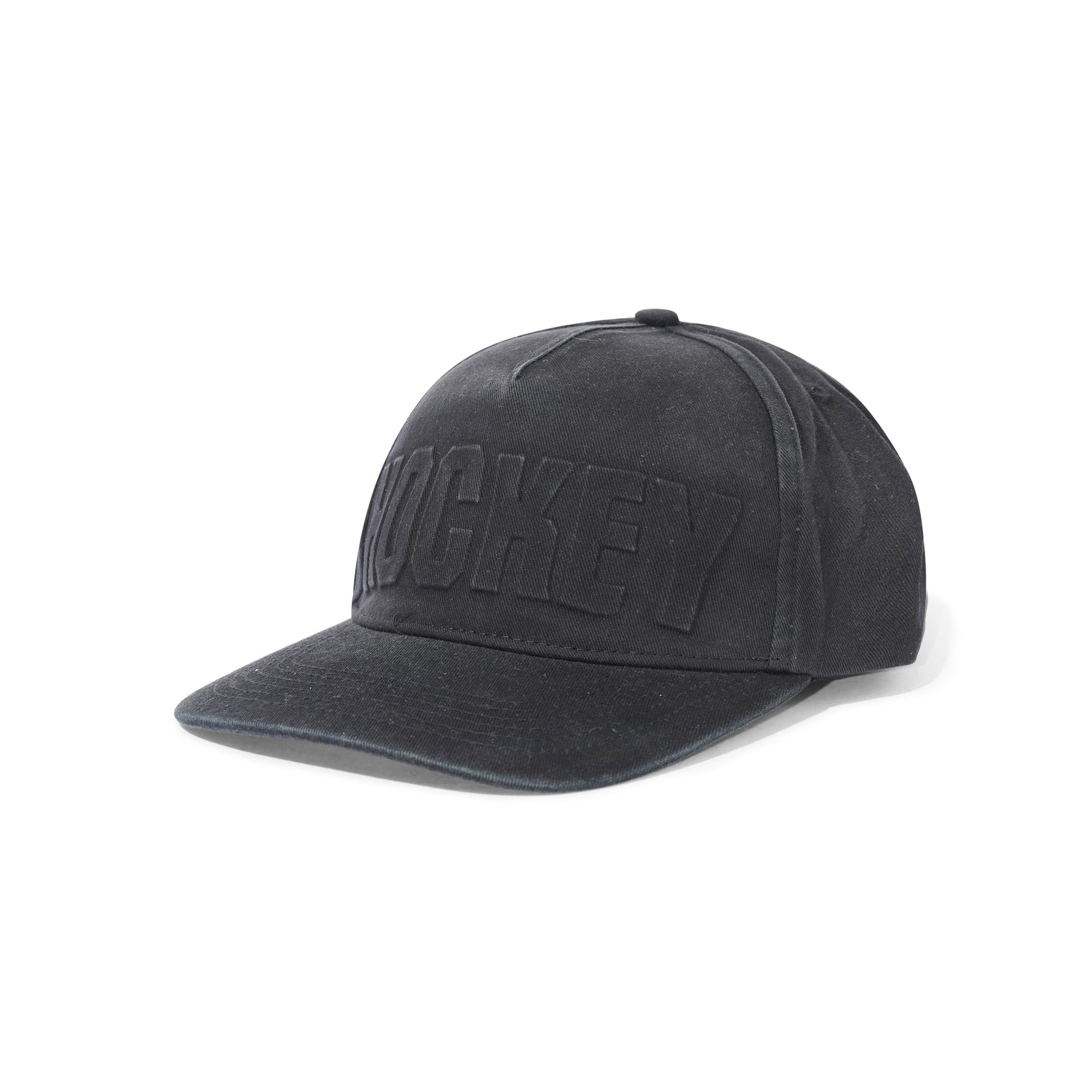 Hockey Embossed Hat, Black Denim