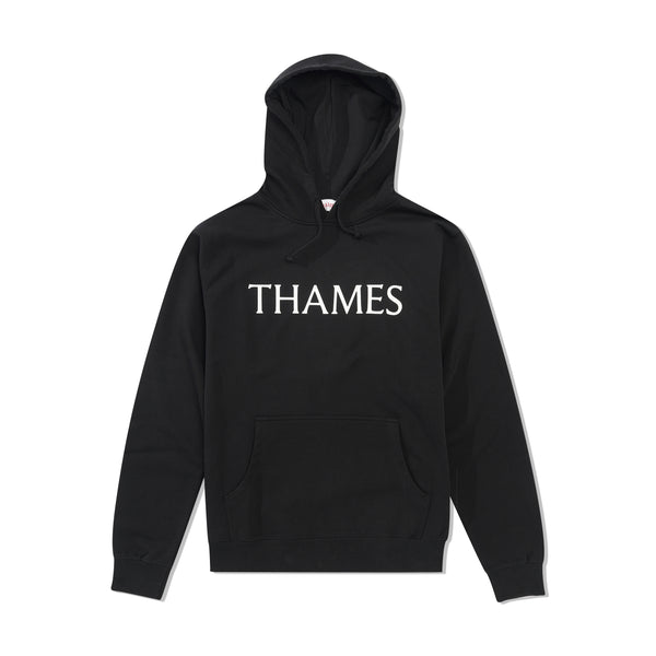 Thames Letters Pullover Hood, Black
