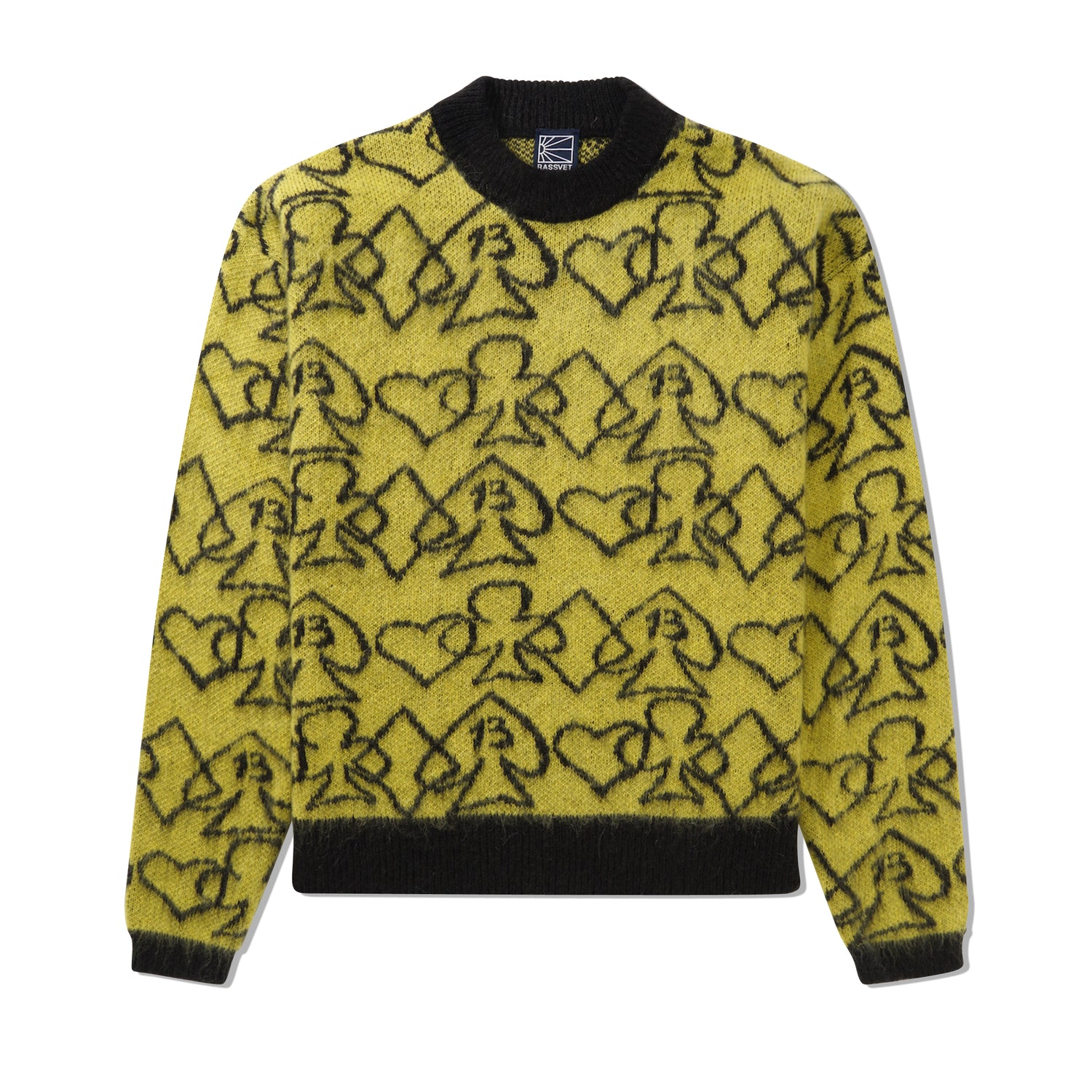 Card Suite Sweater, Yellow