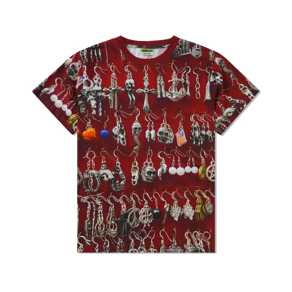 Violet Earings Tee, Red