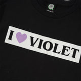 I Love Violet Tee, Black