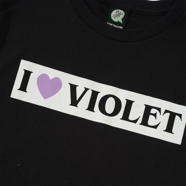 Violet I Love Violet Tee, Black