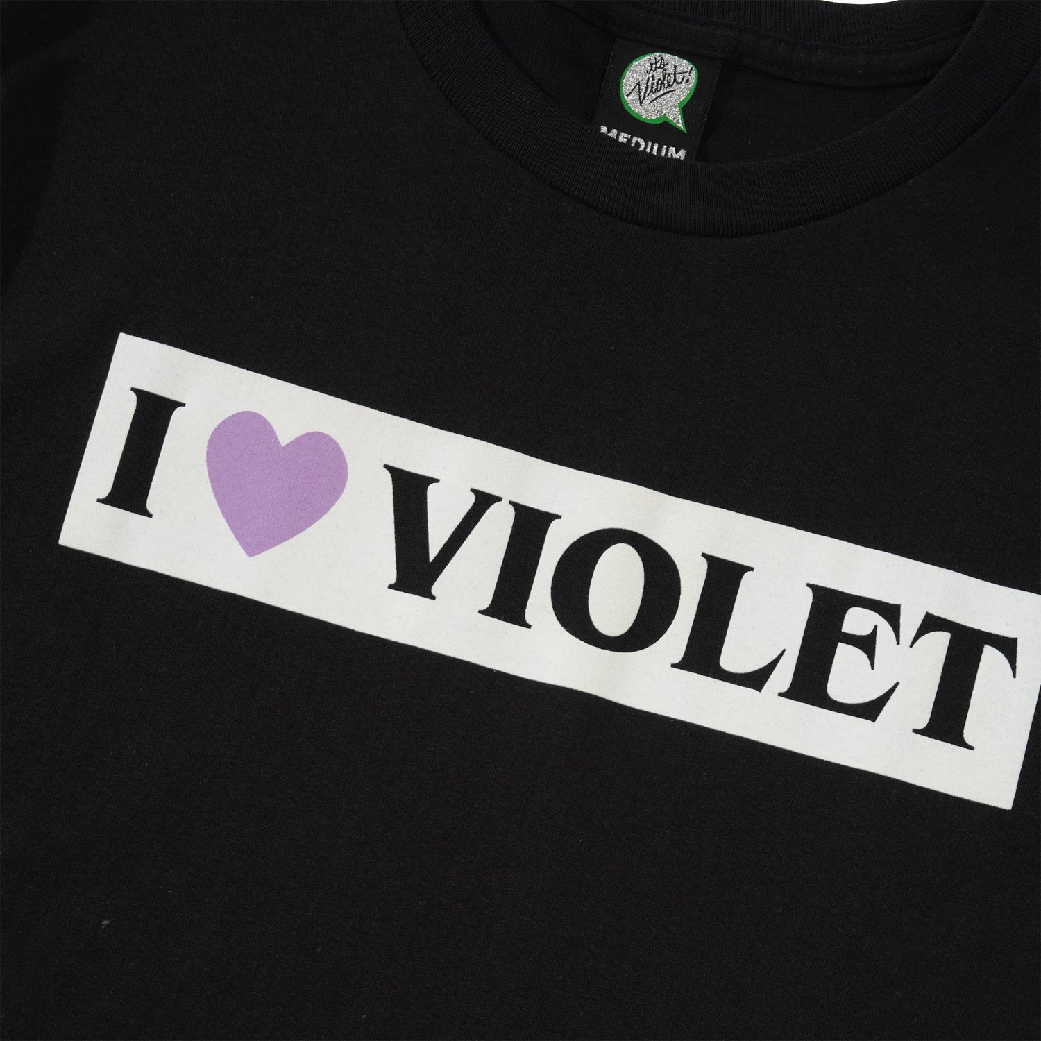 I Love Violet Tee, Black