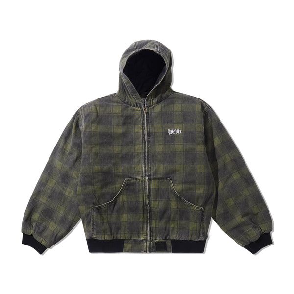 Hoddle Hoddle Hooded Quilted Denim Jacket, Plaid