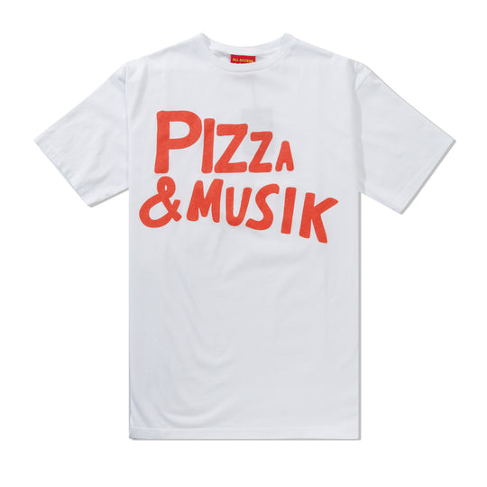 Pizza & Musik Tee, White
