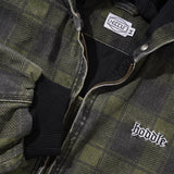 Hoddle Hooded Quilted Denim Jacket, Plaid