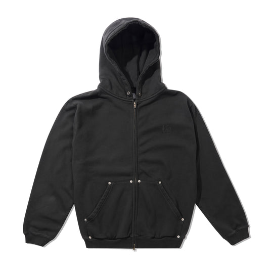 Hoddle Monogram Zip Hood, Black