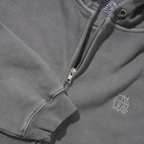Hoddle Monogram Zip Hood, Washed Grey