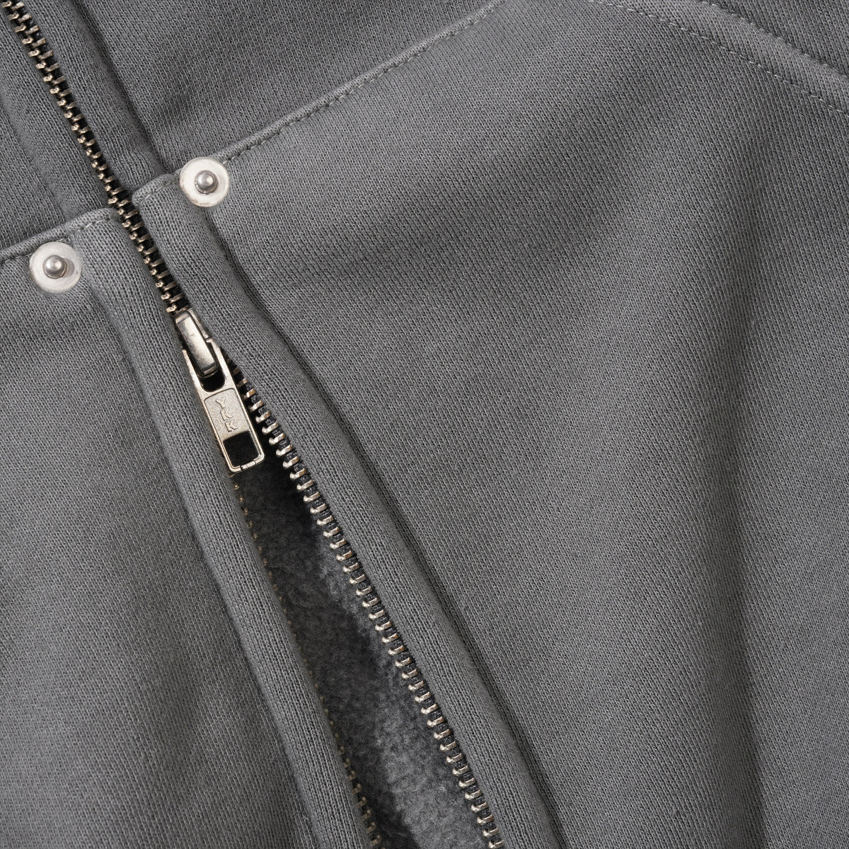 Hoddle Monogram Zip Hood, Washed Grey