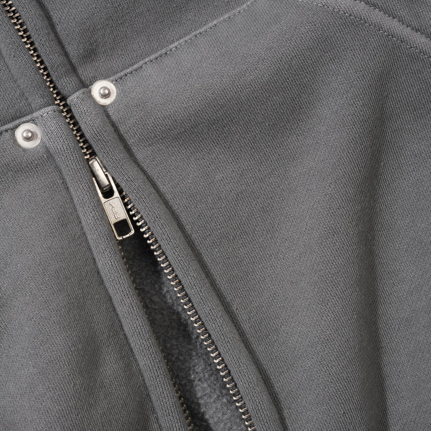 Hoddle Monogram Zip Hood, Washed Grey