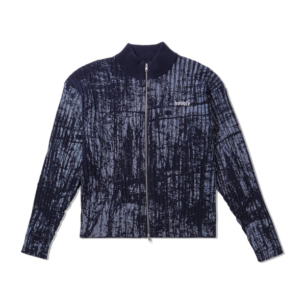 Hoddle Fracture Ribbed Knit, Blue