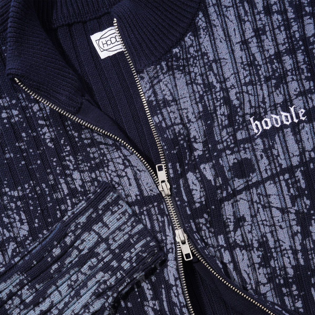 Fracture Ribbed Knit, Blue