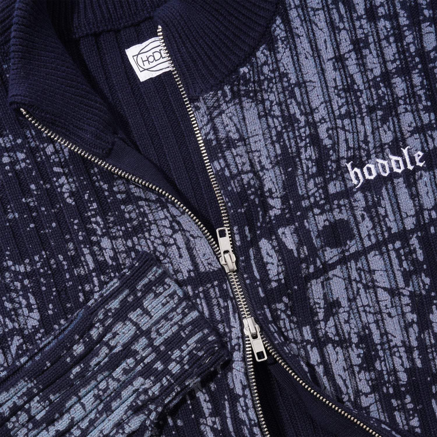 Fracture Ribbed Knit, Blue