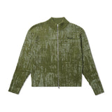 Fracture Ribbed Knit, Green