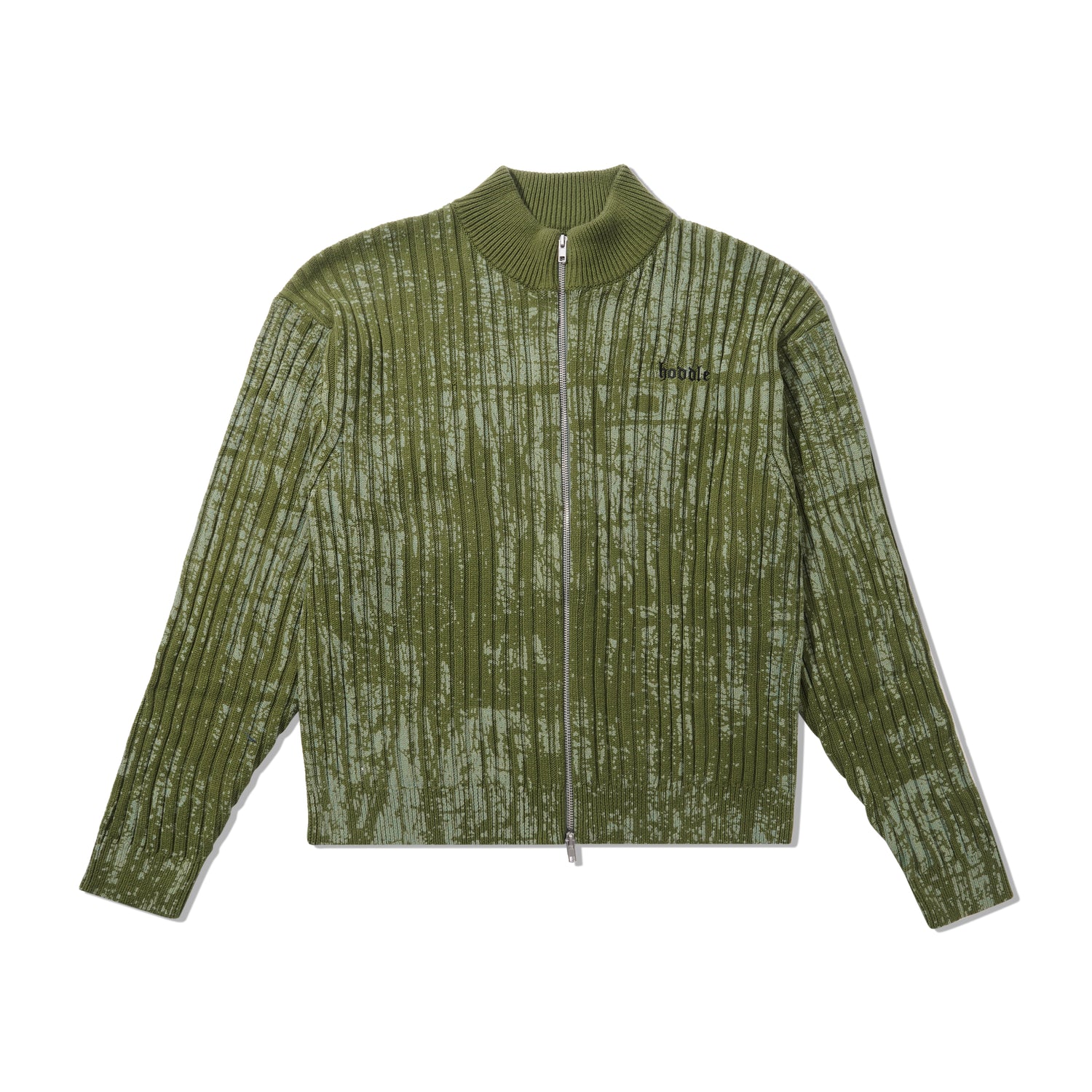 Fracture Ribbed Knit, Green