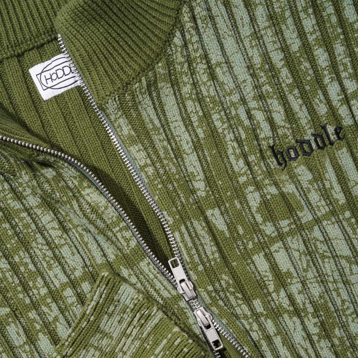 Fracture Ribbed Knit, Green