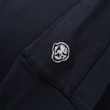 Panel Pique Crewneck, Navy