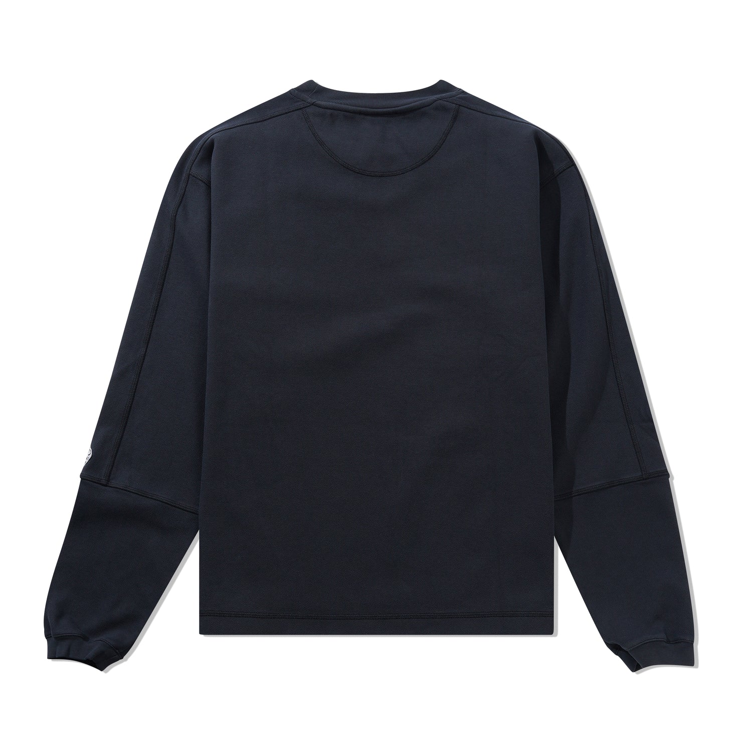 Panel Pique Crewneck, Navy