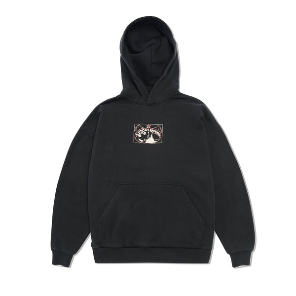 Pluto of St Andrews Cow Pullover Hood, Washed Black