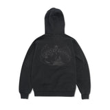 Cow Pullover Hood, Washed Black