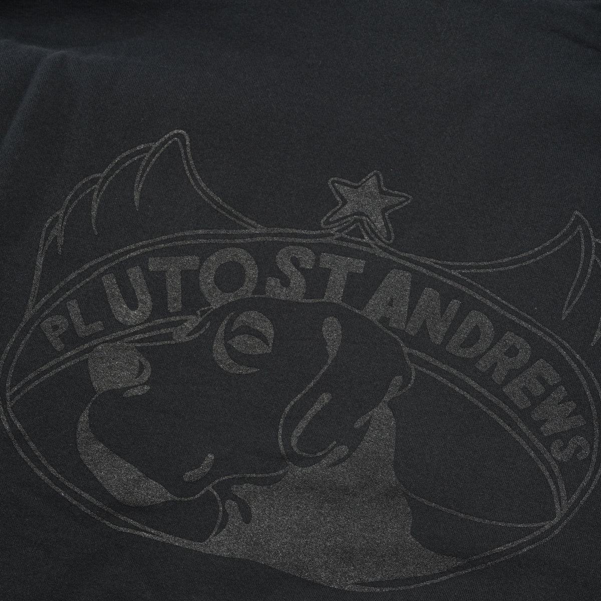 Cow Pullover Hood, Washed Black
