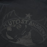 Cow Pullover Hood, Washed Black