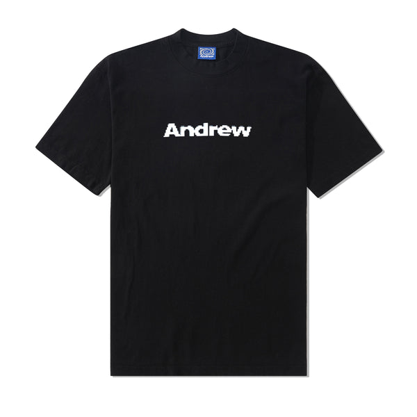Andrew Pixel Logo Tee, Black