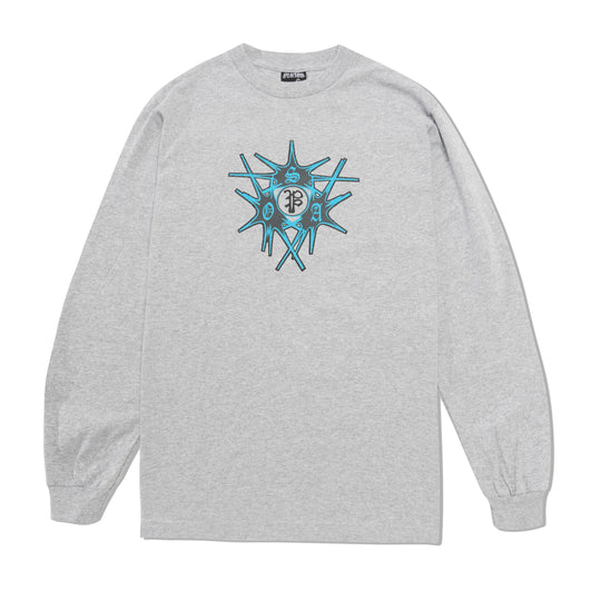 P-Hole L/S Tee, Heathery Grey