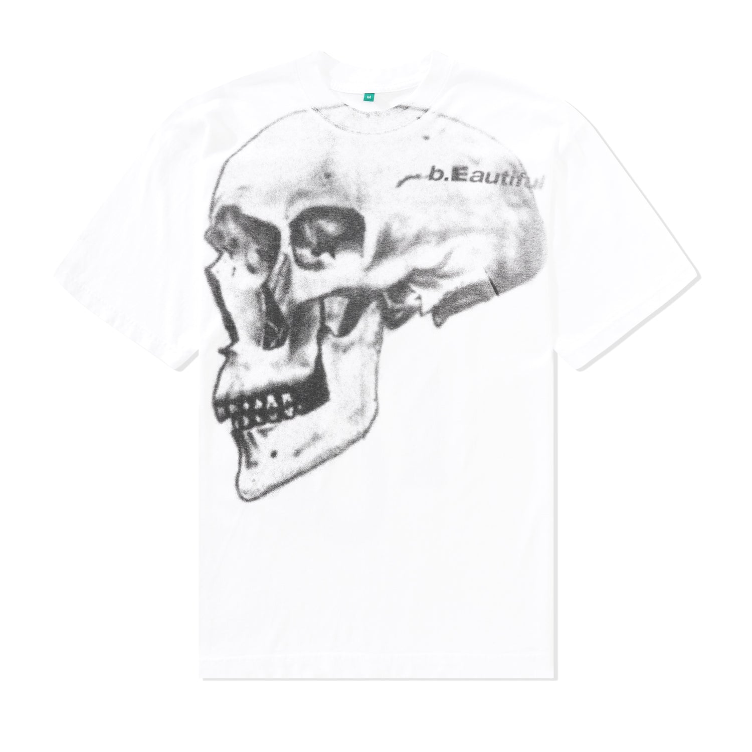 b.Eautiful x Shiga Skull Tee, White