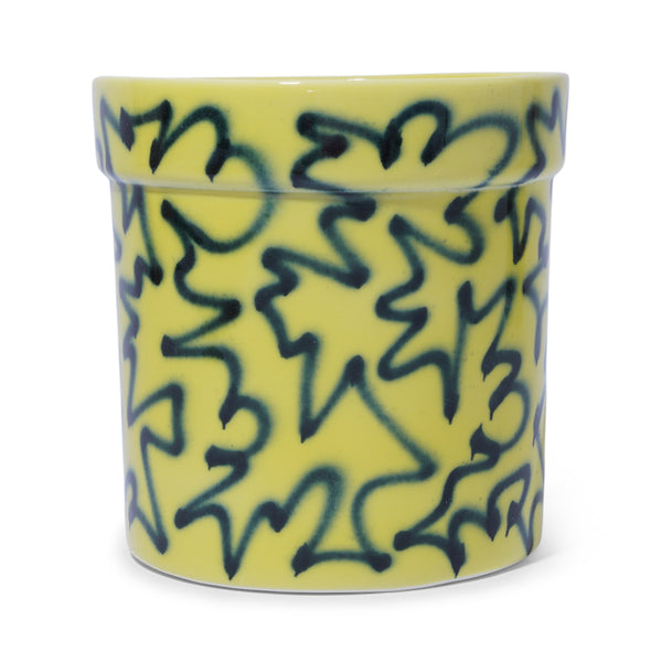 Frizbee Ceramics Planter, Yellow Pizza