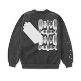 b.Eautiful x Kenichi Kuromaru Shadow Crewneck Sweatshirt, Vintage Black